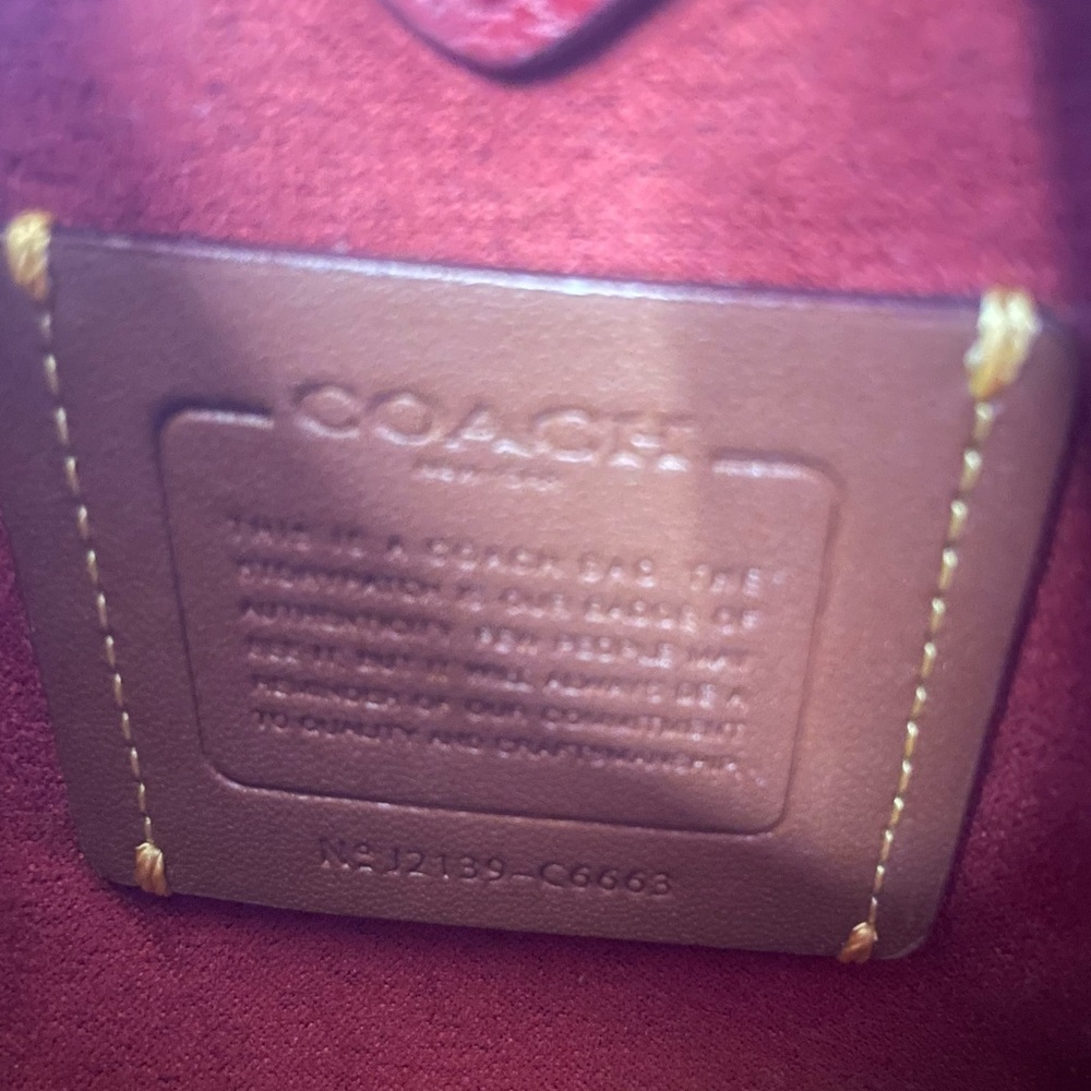 Coach Slim Turnlock Crossbody Bag in‎ Brick Red - Picture 9 of 16